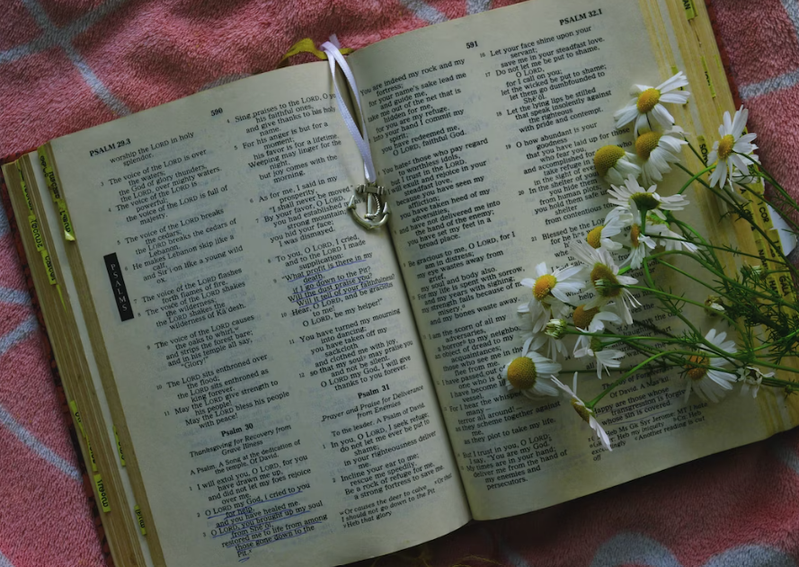 Bible open to Psalms